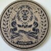 Lion engraved on a patch