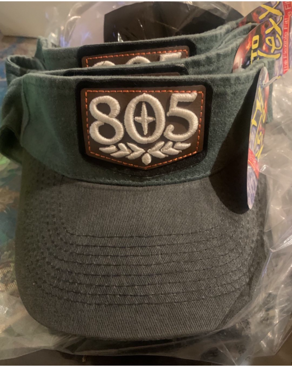 805 raised embroidery patch on visor