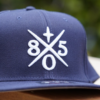 805 cross raised embroidery navy hat